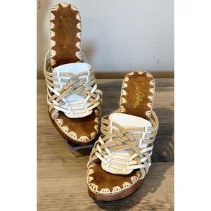 Sam Edelman Wood Platform Slip On Sandals Women’s Size 10